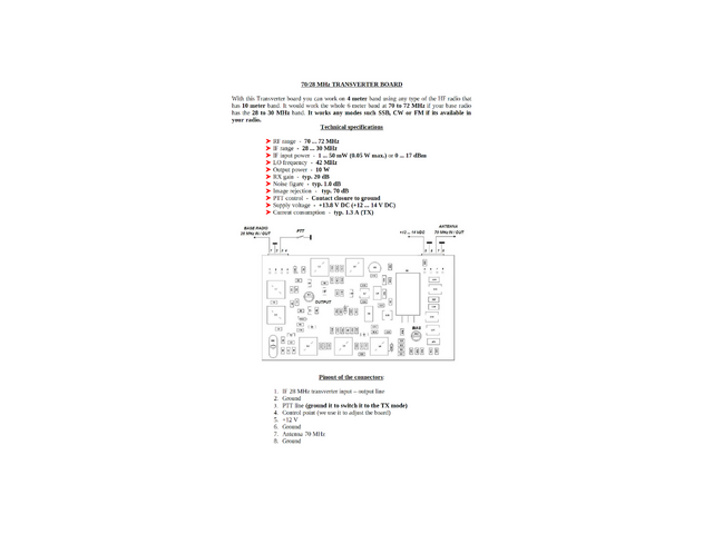 Трансвертер 70 MHz на 28 MHz
