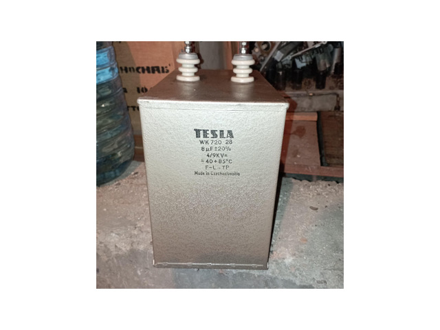 8мкф 9кв маслен кондензатор TESLA