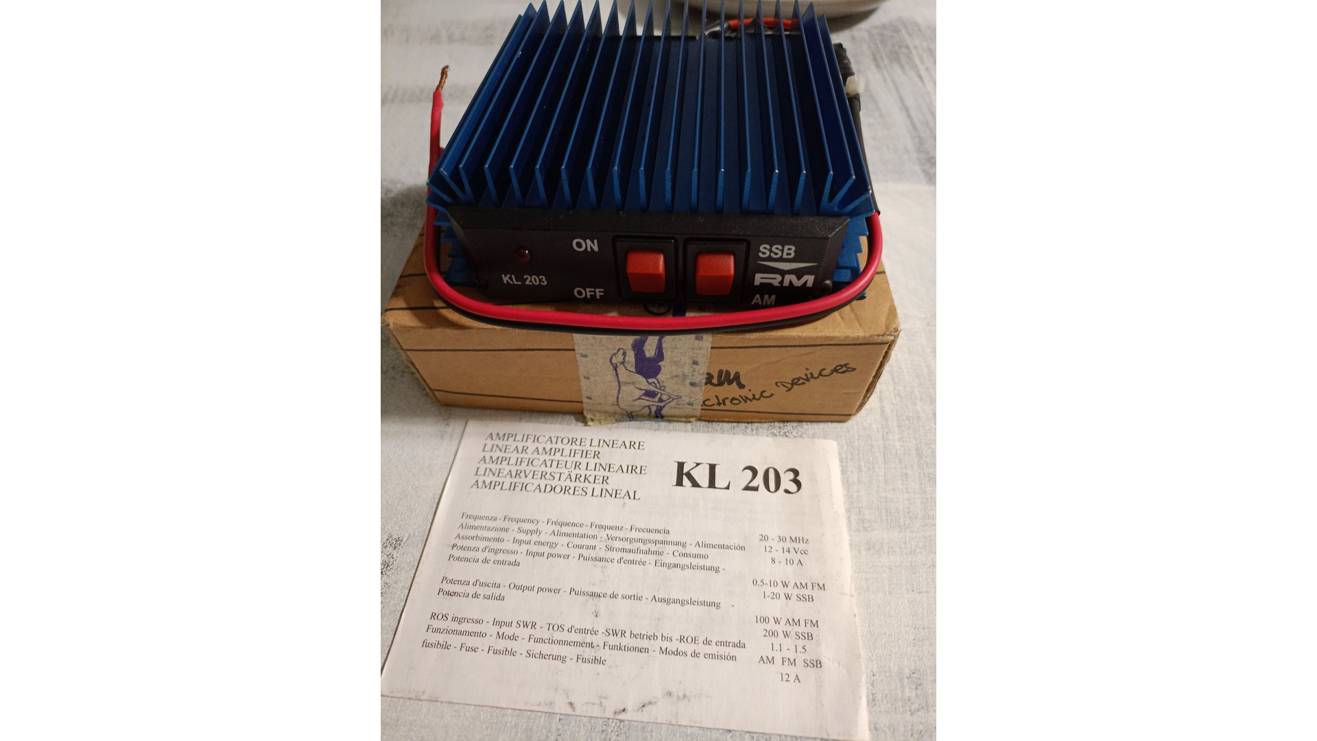 CB усилвател KL-203 20–30MHz