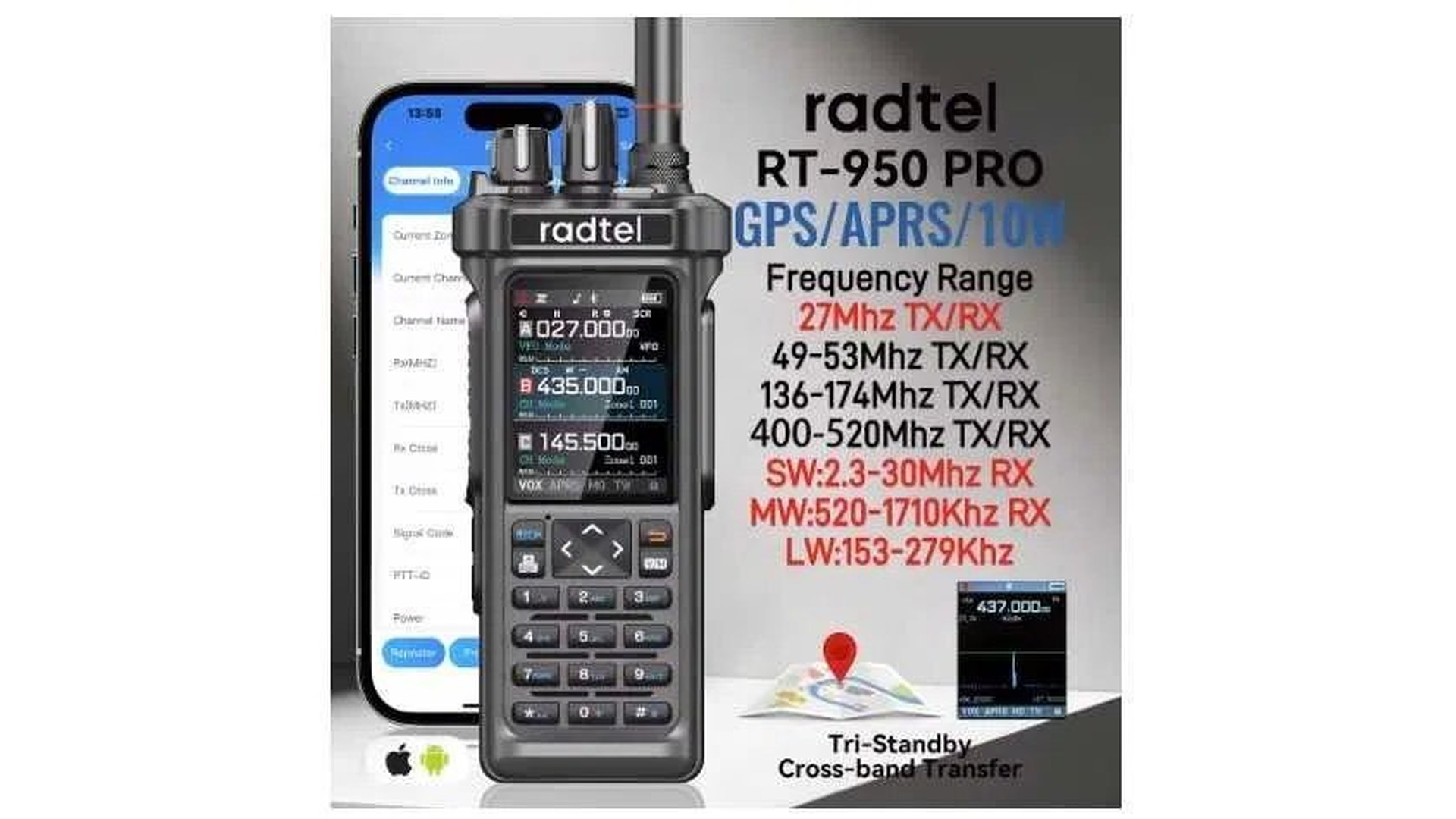Radtel RT-950 PRO Clear Version радиостанция