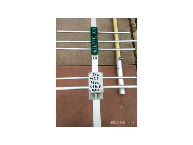 Двубандова антена (145,5 / 433,5 MHz)